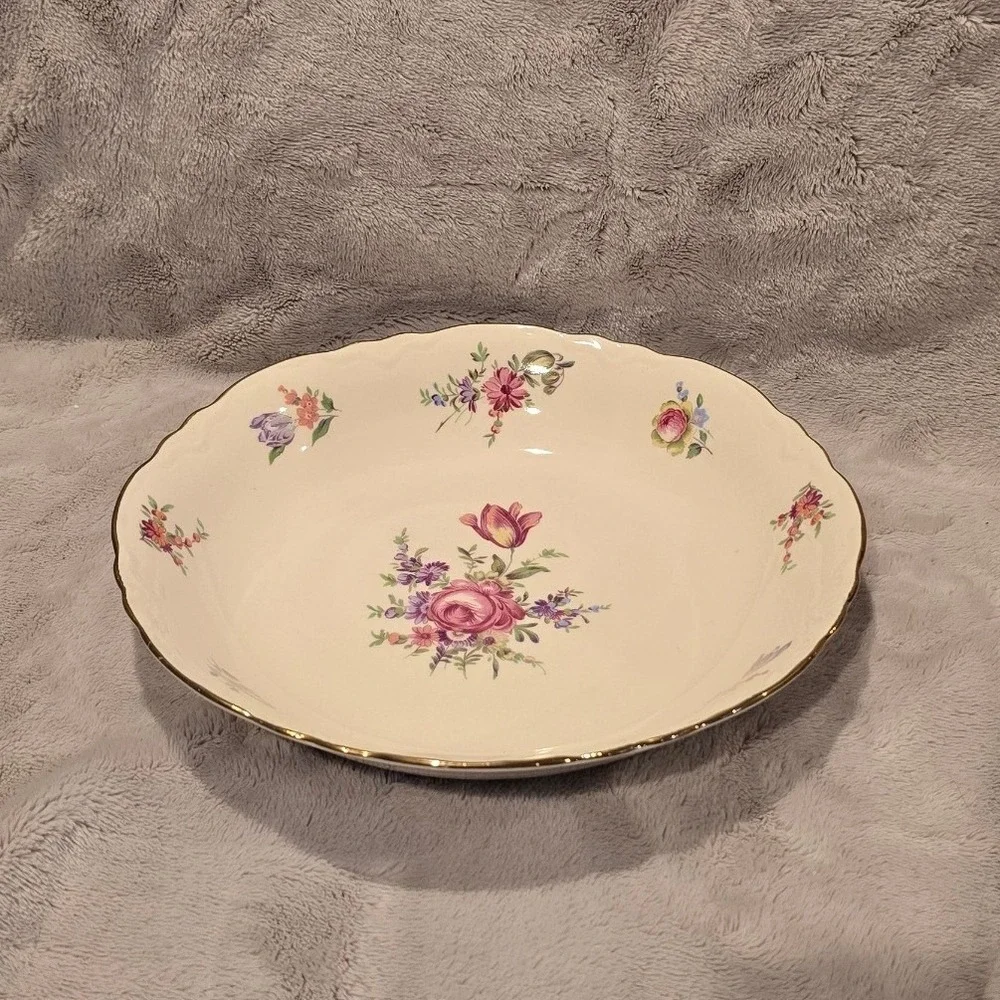 Vintage‎ Homer Laughlin Household Institutue Priscilla Pattern Scalloped Bowl 8